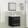 Bathroom Furniture Set 2 Pcs Black Oak Effect Particleboard
