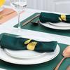 Leaf Napkin Rings Reusable Metal Napkin Holders Vintage Leaf Shaped Napkin Rings for Holiday