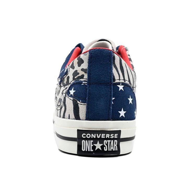 Converse One Star Series Suede Casual Low Top Sneakers Unisex Sneakers Leopard-Print 168692C