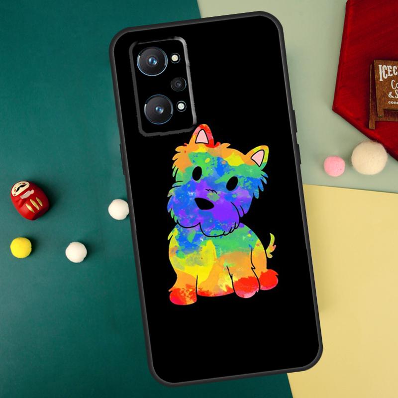 Cartoon Westie Dog For Realme GT7 Pro 15 13 10 11 12 14 Pro Plus C55 C71 C75 C67 C63 C61 C53 C35 C65 GT6 Case