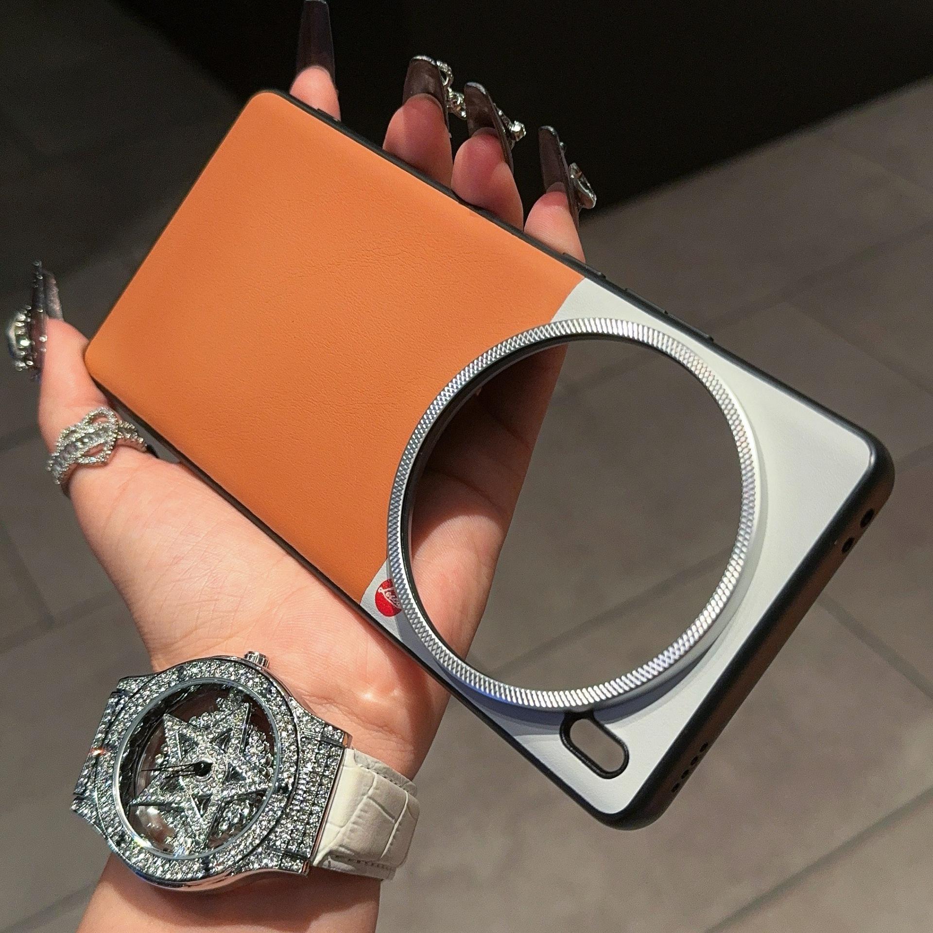 

X100 Pro Series Phone Case - New Creative Color Block with Paris Studs, High-End & Simple Design X100S