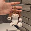 Non-Toxic Funny Lucifer Cat Keychain Plush Pendant Creative Cross-Eyed Kitten Bag Pendant Doll Small Doll 12Cm