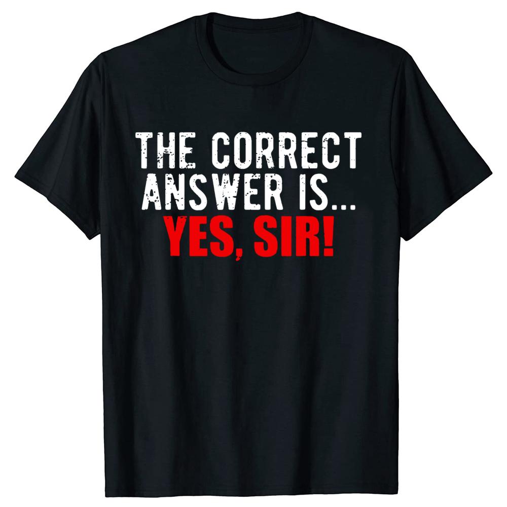 

Answer Is Yes Sir Naughty Dominant Adult Humor T-shirts Men Fashion Print Loose Oversized Streetwear Hip Hop Unisex T Shirt -... 5XL різнокольоровий