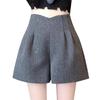 Women's Glitter Tweed High-Waisted Wide-Leg Shorts - Autumn/Winter 2025 Fashion