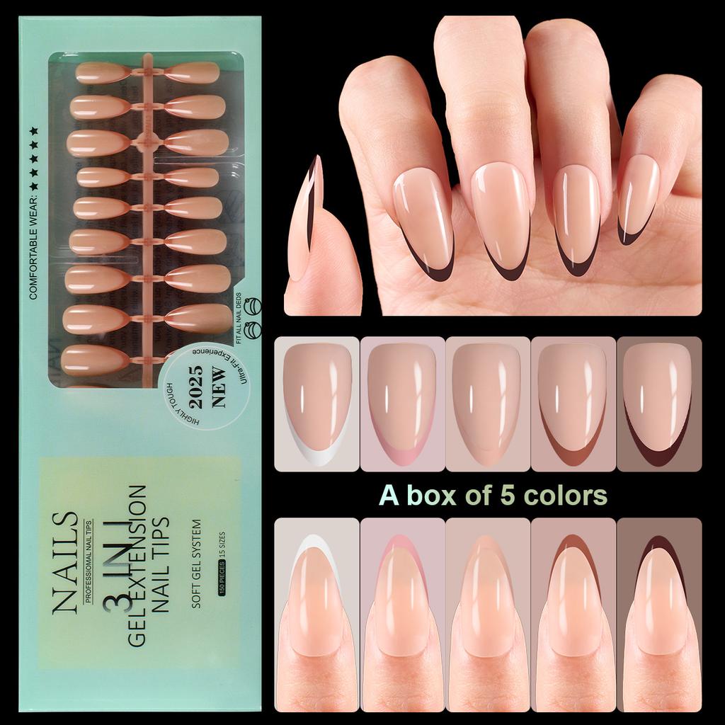 Wear-in Nails, French Seamless Nails, Removable French Wearable Nail Make-up Nail Stickers