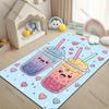 6 Style Pink Milk Tea Drinks Printed Cartoon Carpet for Living Room Bedroom Sofa Home Decor Non slip Floor Mat Home Decor