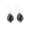 Black Tourmaline Gemstone 925 Sterling Silver Handmade Jewelry Boho Earrings1.6" EE-164-28