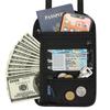 Porta-passaporte com proteção RFID Bolsa de pescoço para viagem Carteira antifurto Porta-dinheiro escondido Porta-cartões de documento Impermeável Organizador grande