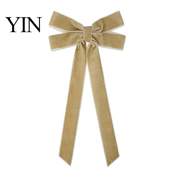 Large Decorative Bows Velvet Ribbon Bow Xmas Pendant, Christmas Tree Flannel Ornament, Elegant Holiday Home Accents Retro Style Hanging Pendant