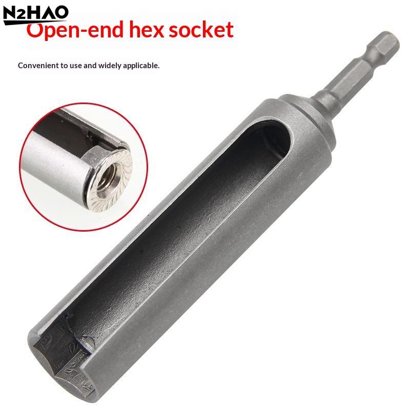 8-19MM Extended Opening Sleeve Electric Screwdriver Socket Head Hexagon Shank Slotted Drill Bit Socket Wrench Tools
