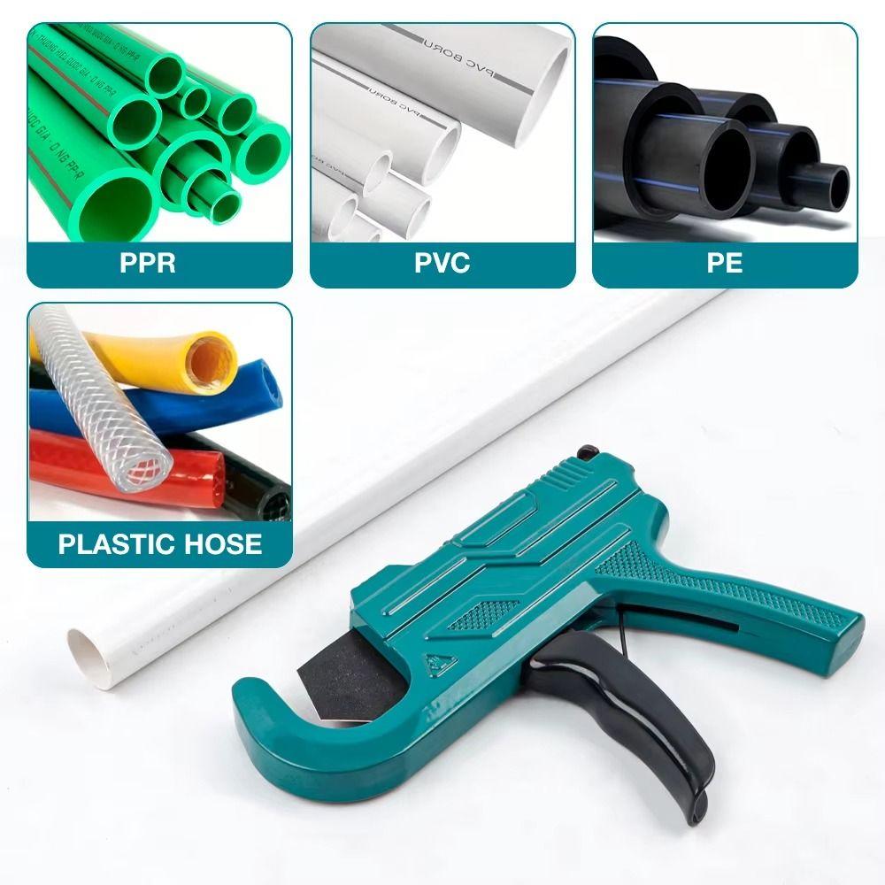 Heavy-Duty PP-R Pipe Cutting Tool Wear Resist Ergonomic Handle PE pipe cutting 42mm Capacity Quick Cutting Ratchet Pipe Cutter