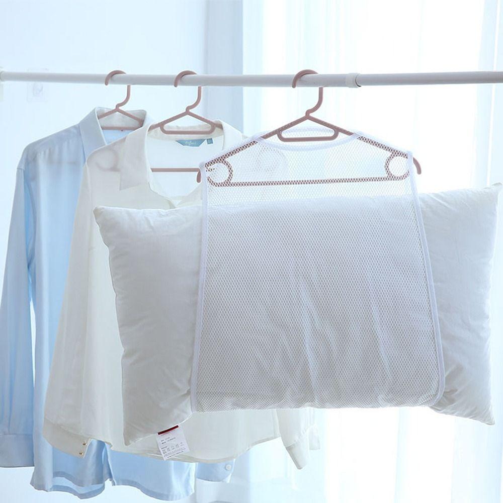 Portable Storage Pillow Drying Net Anti-dust Pillow/Doll Household Balcony Rack Mesh Breathable Clothes Drying Bag