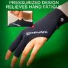 1Pcs Billiard Gloves Three Fingers Thin Breathable Mesh Surface Open-fingered Billiard Silicone Non-slip Gloves Men Women