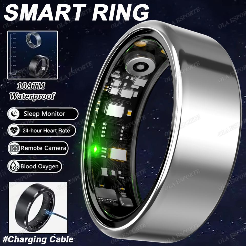 New Smart Ring Health Monitoring Heart Rate Blood Oxygen Sleep Monitor IP68 Waterproof Step Count Ring Sports Tracking Smartring