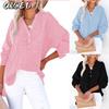 Women's Fashion Casual  Long Sleeve POLO Neck Blouses & Shirts