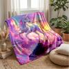 Unicorn in Rainbow Dress Theme blanket Lightweight Warm Flannel Blanket Decorative Throw Blanket for Home Decoration