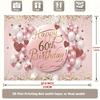 2D flat banner, 1 piece, background decoration item for 60th birthday party, polyester banner decoration.