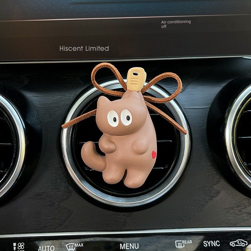 Cute Cat Car Air Freshener Diffuser Stone Car Air Conditioning Vent Decoration Perfume Car Interior Fragrance Ornament