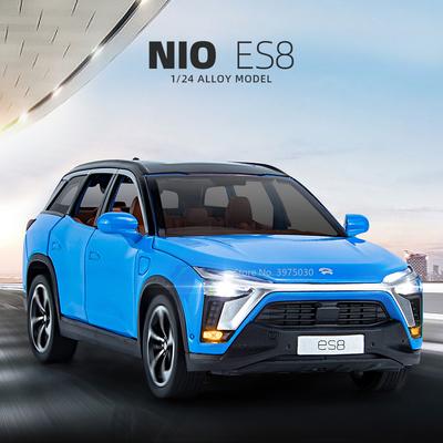1/24 Scale Alloy New Energy Nio Es8 Suv Car Model Toy Diecast Metal Simulation Vehicles With Sound And Light Model For Kids Gift