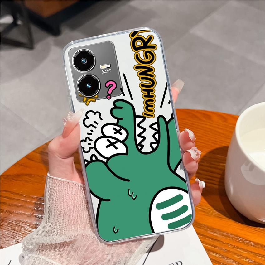 For Vivo Y22S Y27 Y33 Y36 Y37 Y35 Phone Bags Beautiful Flower Pattern Camera Protection Transparent Silicone Anti Drop Protective Shell For Vivo Cover