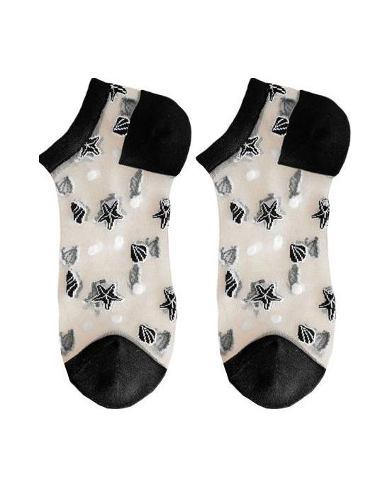 Chaussettes d'été respirantes à usage quotidien en Polyester, chaussettes invisibles de conception transparente, chaussures