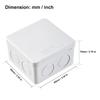 Waterproof/Bugproof IP55 Universal Reserved Holes Electrical Junction Box, ABS Plastic Indoor/Outdoor Electrical Project Enclosure, White, 1