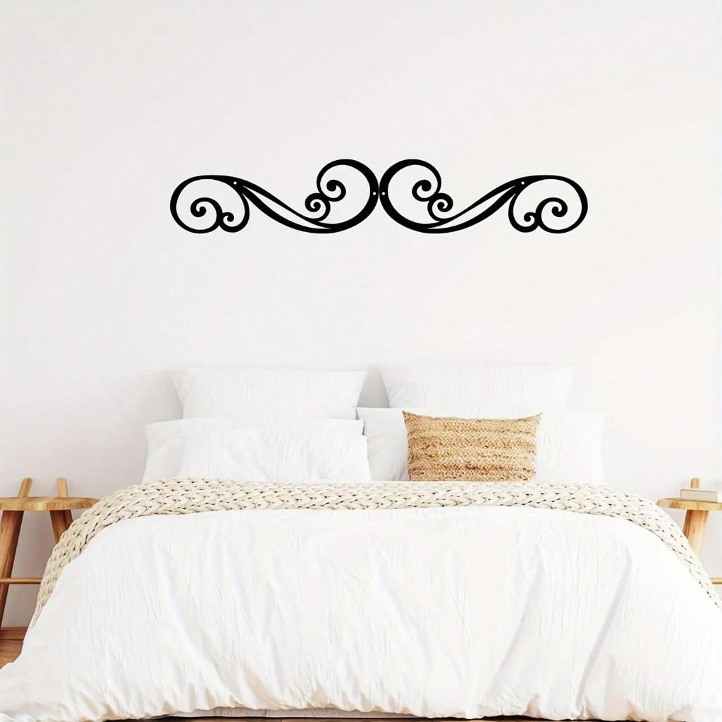 Forged Metal Wall Decor Scroll Vintage Design