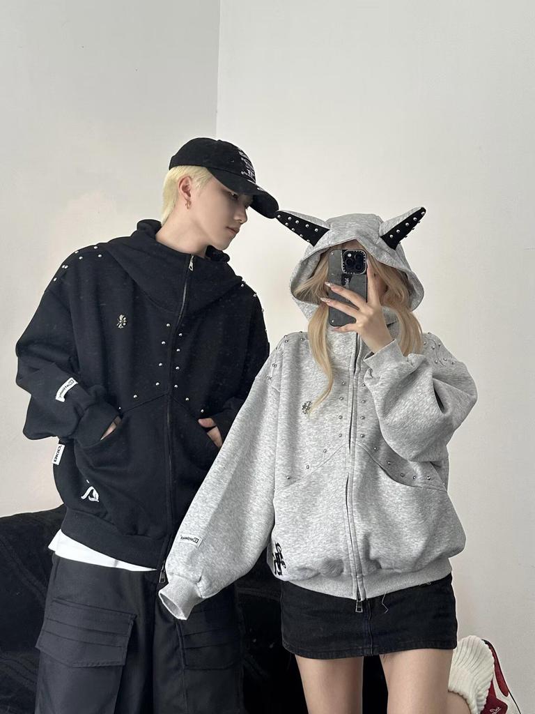 2024 Unisex Trendy Hong Kong Style Hoodie Cardigan