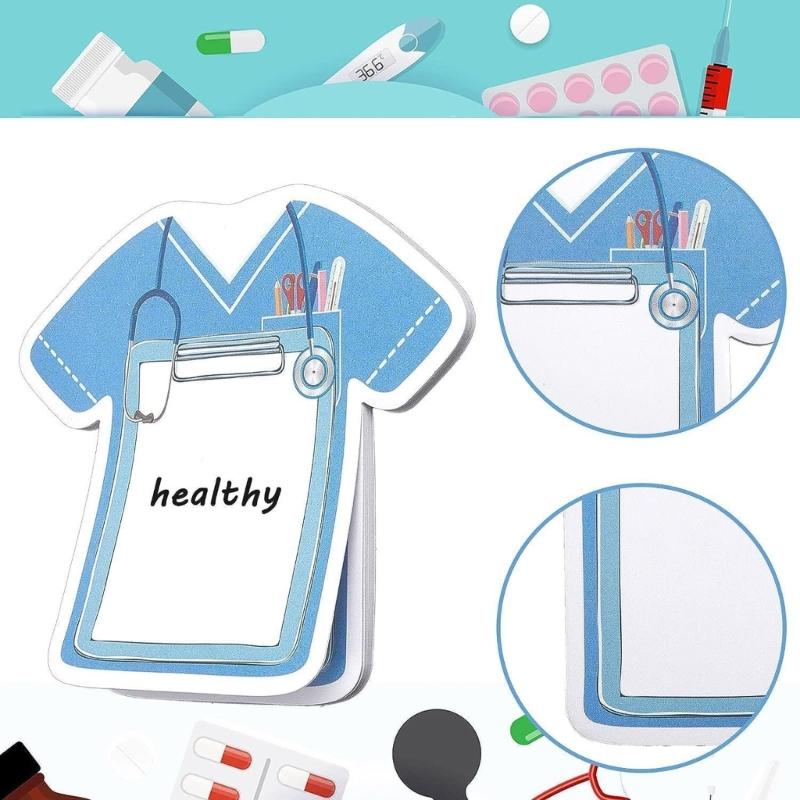 Novelty Healthcare Note Paper Self Adheive Note Paper Small Notepads 30Sheets/Pad for Student Teacher Writing Noting
