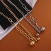 New Niche Design Stainless Steel Hip Hop Tide Brand Sweater Chain Ladies Collarbone Chain Titanium Steel Jewelry Necklace
