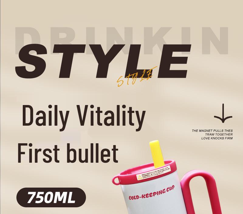 Giant Insulated 316 Stainless Steel Cup for Girls with Handle, High Appearance, Ice Buster, Car Portable.