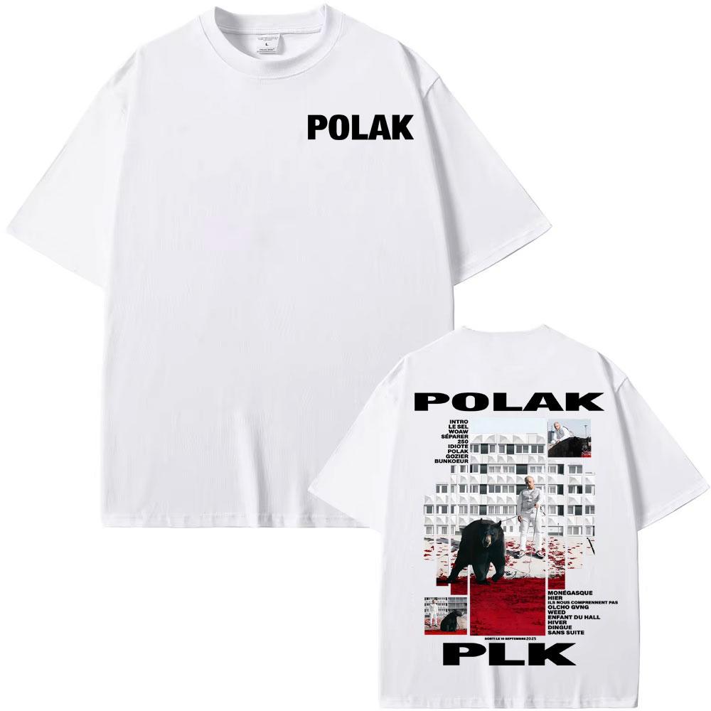Rapper Plk Polak Album Series 2025 Cover T-shirts for Unisex Vintage 90s Hip Hop Street T Shirt Unisex Casual 100% Cotton T-shirt Tops