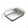 Rectangular Metal Container with Lid Easy to Clean Catering Tray Reusable Kitchenware for