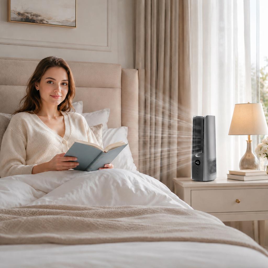 Desktop Bladeless Fan - Portable Table Fan for Home Bedroom