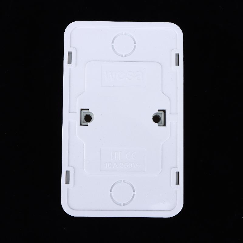 1Pcs 10A Eu Standard Electrical Outlett Ground Vintage Surface Power Socket Plugs Flame Retardant Plastic Wall Mount Socket