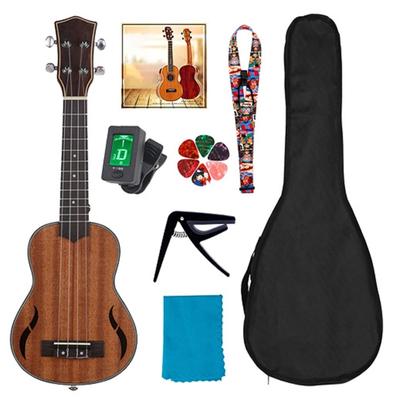 21 Zoll Holz Ukulele Gitarre Sopran 4 Saiten Musikinstrumente Pädagogisches Lernen Primäres Tutorial für Anfänger