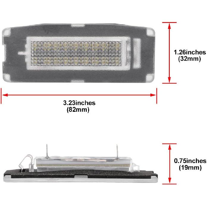 NJSBYL Xenon White LED License Plate Lights for 2014 2015 2016 2017 2018 2019 2020 Maserati-Ghibli S S-Q4 M157 LED Rear License Plate Tag Lamps