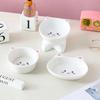 Pet Supplies Ceramic Cat Bowl Creative Cute Dog Food Feeding Basin Multi-use Slanted Mouth Pet High Foot Bowl Kitten Puppy
