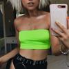 Off Shoulder Sleeveless Exposed Navel Tube Top Summer Sexy Chest Wrap Crop Top Female Clothing
