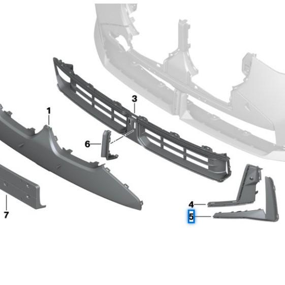 BMW X3L G48 Silver Fog Light Frame Trim Strip