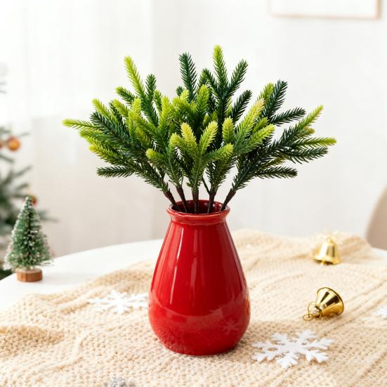 Umělé borové větve Realistické stonky borovice norfolkské Faux zelené listoví Větvičky borového jehličí pro DIY vánoční věnce Váza Vnitřní Venkovní dekorace