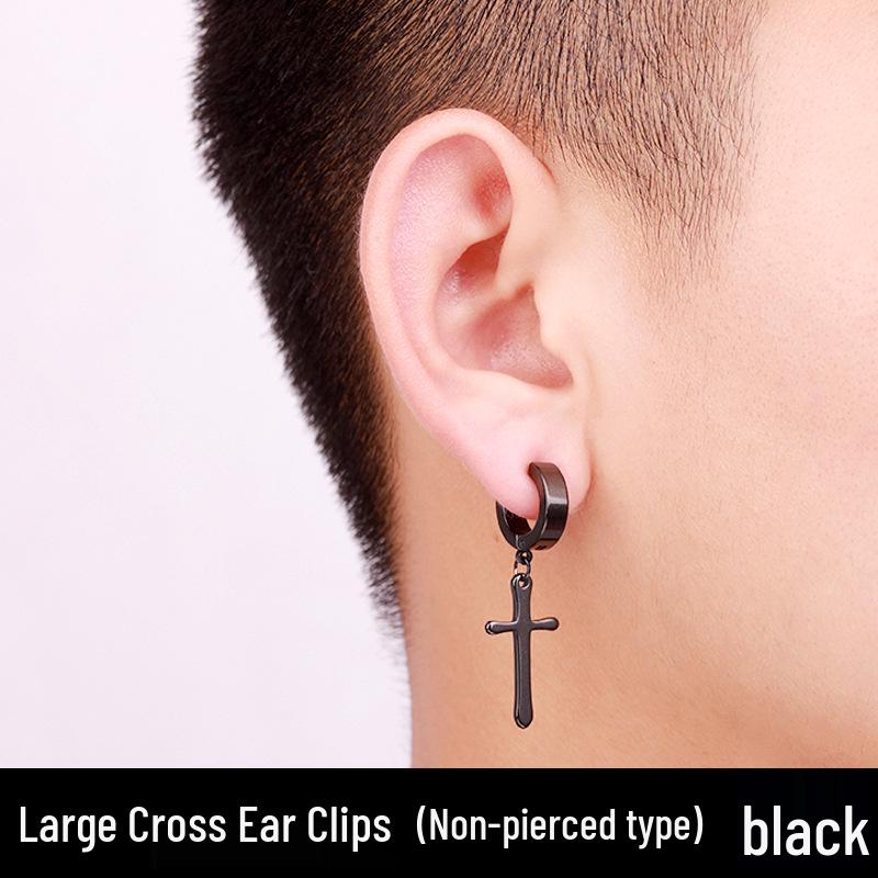 

Baosalina Титановая сталь Клипсы-крестики для мужчин без прокола – Гипоаллергенные серьги из нержавеющей стали.