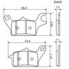 Daytona Motorcycle Brake Pads, Red Pads (Semimetal Pads), Super Cub C125 (19-22), Z125PRO (16-20), For Front, 27380 No: 113