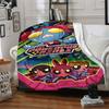 1pc Powerpuff Girls Cozy Print Blanket Lightweight Warm Flannel Throw Blanket For Sofa, Bed, Living Room