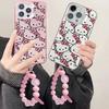 Cute Hello Kitty Lanyard Phone Case For Samsung Galaxy S26 Ultra S25 FE S24 S23 Ultra Plus A56 A55 A54 A17 A06 A07 A53 5G Casing