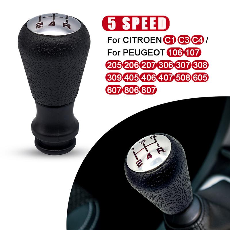 Automatic Transmission Handle Gear Shift Knob Stick Head For PEUGEOT 106 107 205 206 207 306 307 308 309 405 406 407 508 605