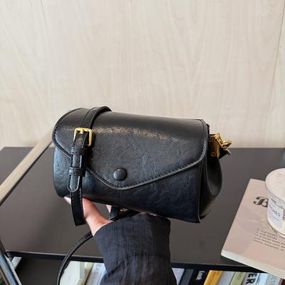 Olid Color Large Capacity Shoulder Bags PU Zipper 2026 New Trend Shoulder Bags Durable Temperament Women's Crossbody Bags