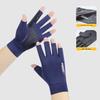 Men's Breathable Fingerless UV-Protection Gloves for Cycling, Fishing, and Driving