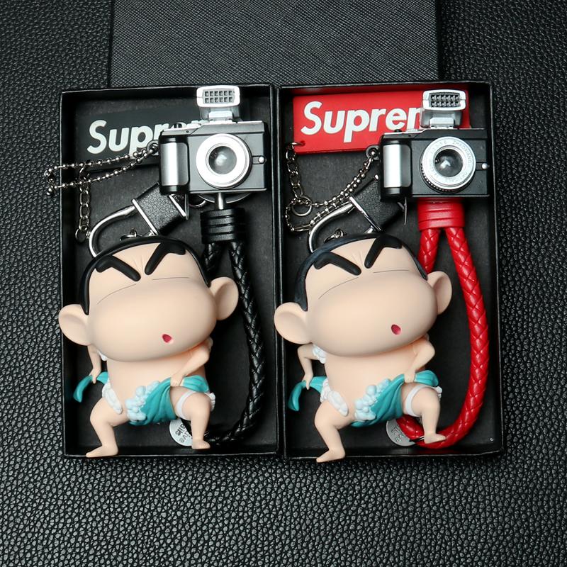 Cartoon Crayon Shin-chan Car Keychain Cute Fashion Backpack Camera Pendant Girls Accessories Holiday Present Kids Anime Toys