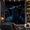 Wandbehang Wandteppich Mann LKW Druck Stoff für Wohnzimmer Schlafzimmer Heimdekoration